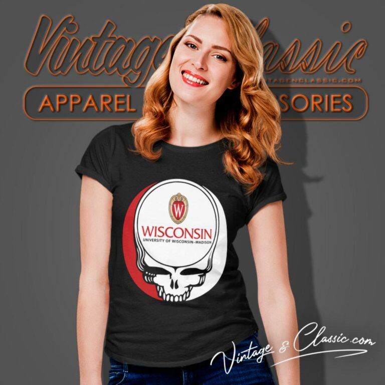University Of Wisconsin Madison Grateful Dead Steal Your Face Women T Shirt University Of Wisconsin Madison Grateful Dead Steal Your Face Women T Shirt