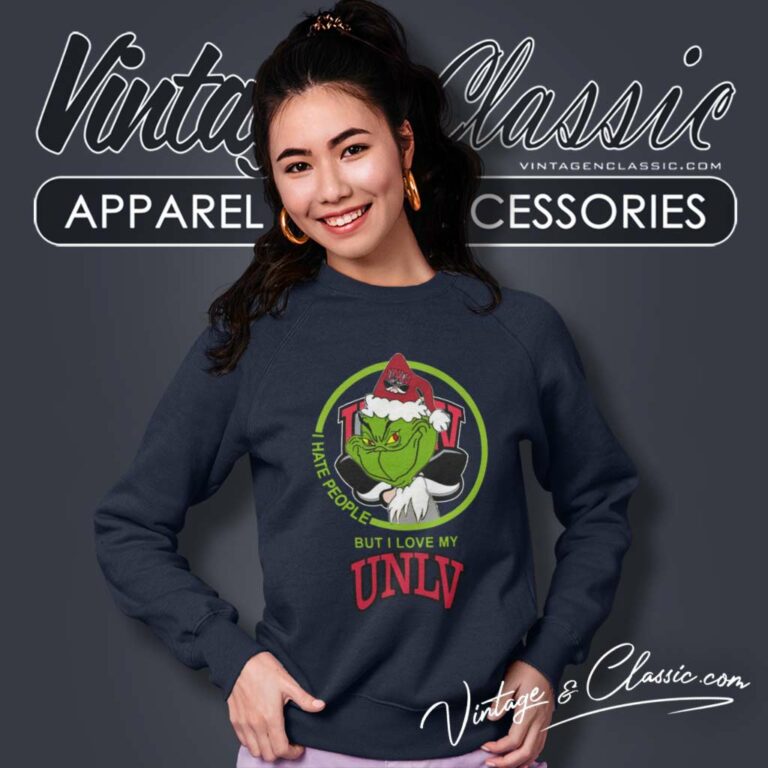 Unlv Rebels Ncaa Christmas Grinch Shirt I Hate People But I Love My Unlv Sweatshirt 1 Unlv Rebels Ncaa Christmas Grinch Shirt I Hate People But I Love My Unlv Sweatshirt 1