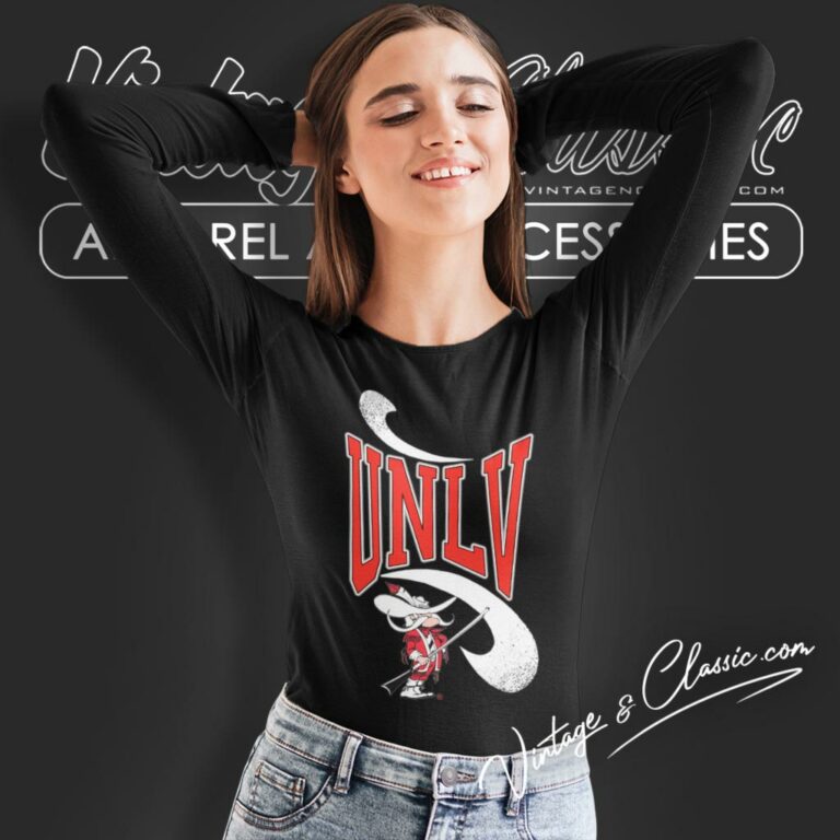 Unlv Runnin Rebels Mascot Hey Reb University Long Sleeve Tee Unlv Runnin Rebels Mascot Hey Reb University Long Sleeve Tee