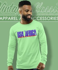 USA For Africa Logo Shirt 4 Usa For Africa Logo Long Sleeve Tee