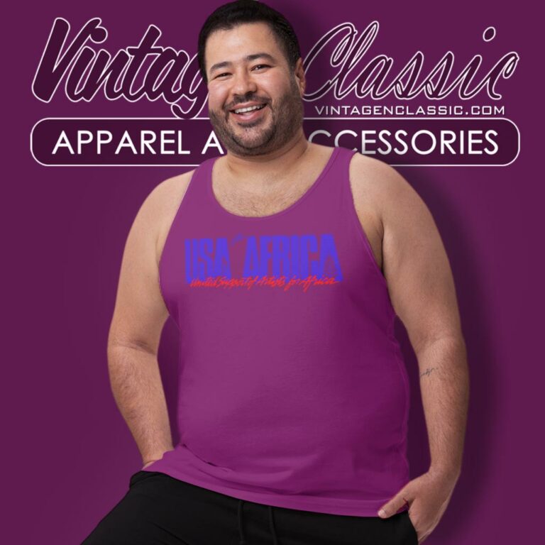 Usa For Africa Logo Tank Top Racerback Usa For Africa Logo Tank Top Racerback