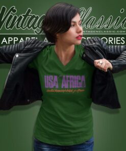 Usa For Africa Shirt United Support Of Artists For Africa 4 Usa For Africa Shirt United Support Of Artists For Africa V Neck TShirt