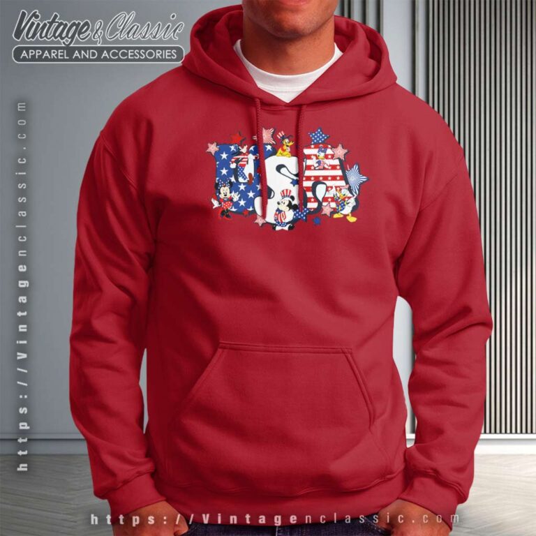 Usa Mickey And Friends 4th Of July Flag Hoodie Usa Mickey And Friends 4th Of July Flag Hoodie