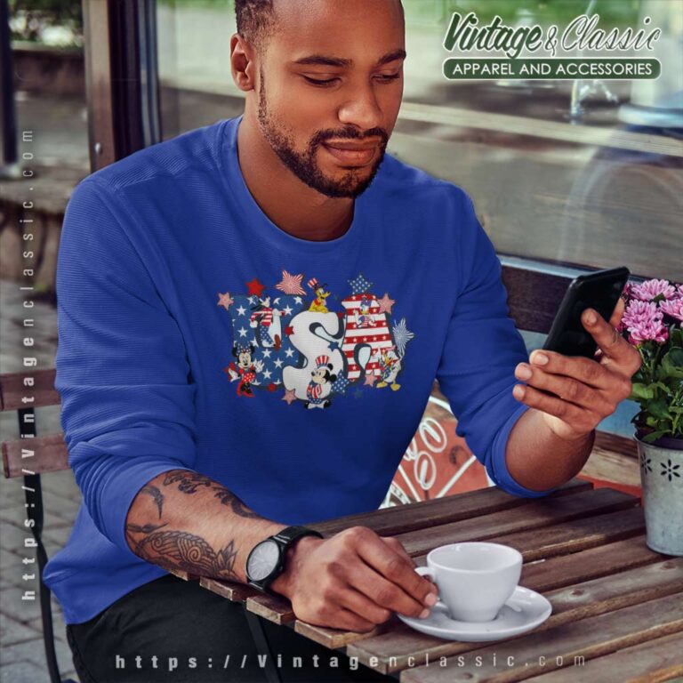 Usa Mickey And Friends 4th Of July Flag Sweatshirt Usa Mickey And Friends 4th Of July Flag Sweatshirt
