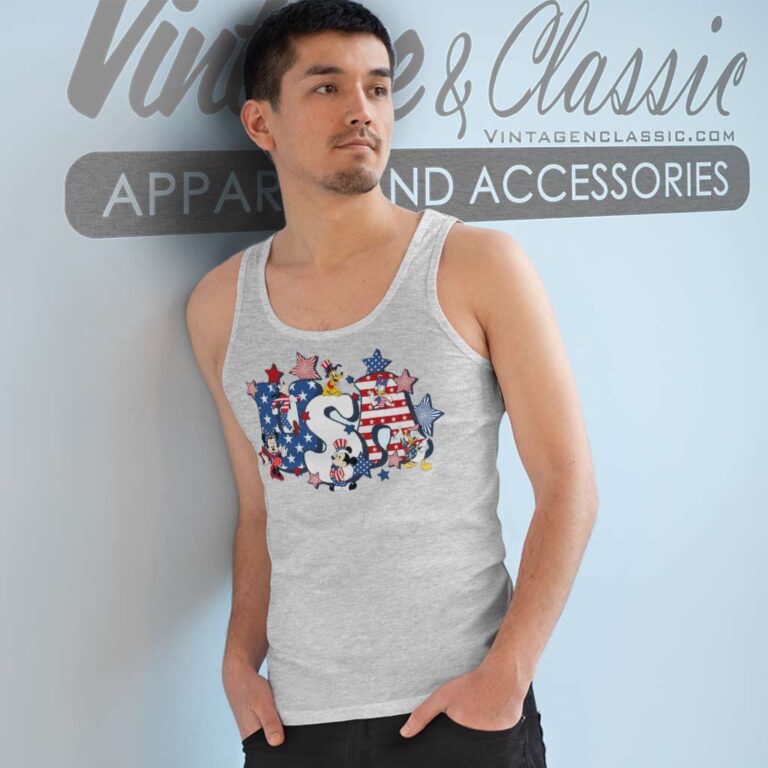 Usa Mickey And Friends 4th Of July Flag Tank Top Racerback Usa Mickey And Friends 4th Of July Flag Tank Top Racerback