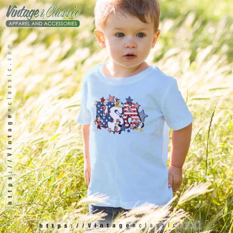 Usa Mickey And Friends 4th Of July Flag kids Tshirt Usa Mickey And Friends 4th Of July Flag kids Tshirt