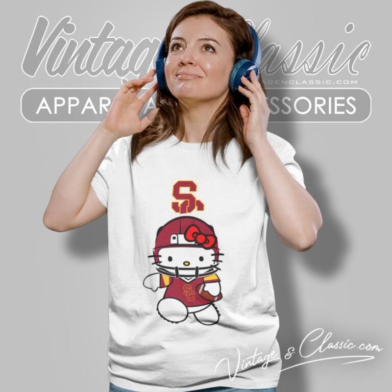 Usc Trojans Hello Kitty Women T Shirt Usc Trojans Hello Kitty Women T Shirt