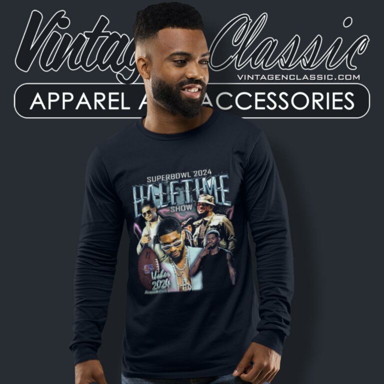 Usher Super Bowl 2024 Halftime Show Long Sleeve Tee Usher Super Bowl 2024 Halftime Show Long Sleeve Tee