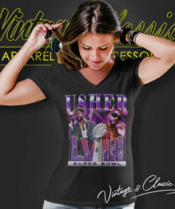 Usher Super Bowl LVIII 2024 Shirt 4 Usher Super Bowl Lviii 2024 V Neck TShirt