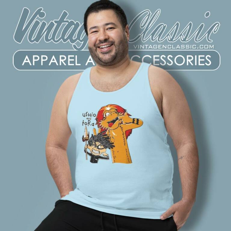 Ushio And Tora Calvin And Hobbes Tide And Tiger Tank Top Racerback Ushio And Tora Calvin And Hobbes Tide And Tiger Tank Top Racerback