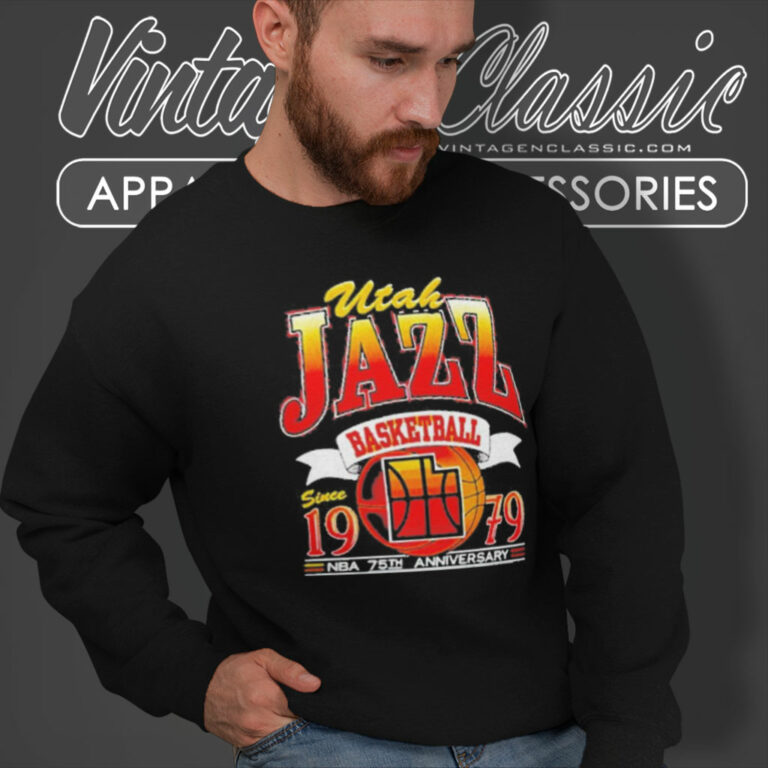 Utah Jazz Basketball Since 1979 Nba 75th Anniversary Sweatshirt Utah Jazz Basketball Since 1979 Nba 75th Anniversary Sweatshirt