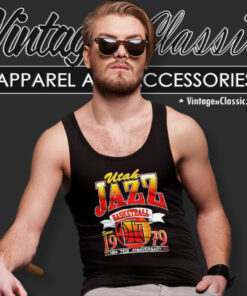 Utah Jazz Basketball Since 1979 Nba 75th Anniversary Tank Top Racerback