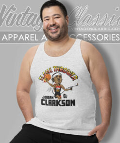 Utah Jazz Flamethrower Jordan Clarkson Tank Top Racerback