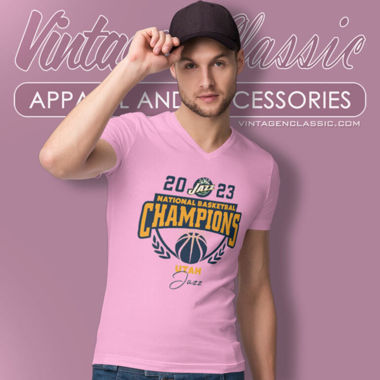 Utah Jazz National Basketball Champions V Neck TShirt Utah Jazz National Basketball Champions V Neck TShirt