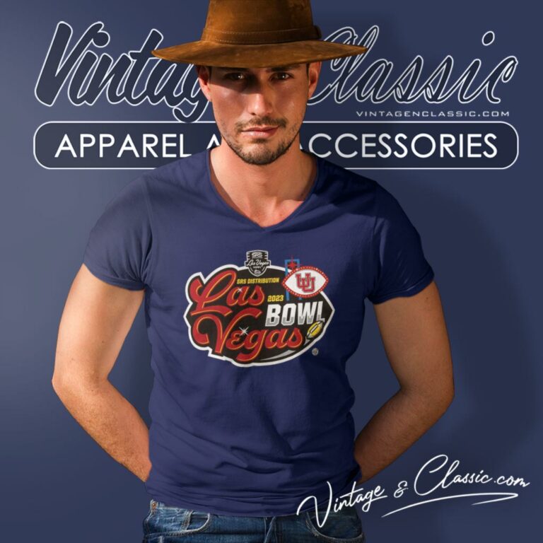 Utah Utes Football 2023 Srs Distribution Las Vegas Bowl V Neck TShirt Utah Utes Football 2023 Srs Distribution Las Vegas Bowl V Neck TShirt