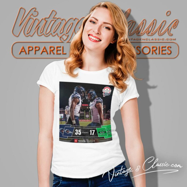 Utsa Football Defeated Marshall Thundering Herd 35 17 Become 2023 Frisco Bowl Champions Poster Women T Shirt Utsa Football Defeated Marshall Thundering Herd 35 17 Become 2023 Frisco Bowl Champions Poster Women T Shirt