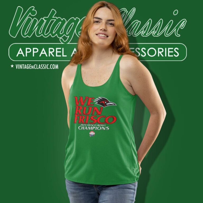 Utsa Football We Run Frisco 2023 Frisco Bowl Champions Tank Top Racerback Utsa Football We Run Frisco 2023 Frisco Bowl Champions Tank Top Racerback