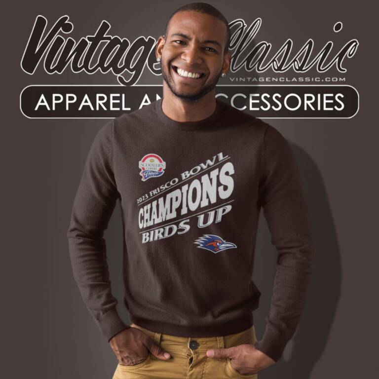 Utsa Roadrunners 2023 Frisco Bowl Champions Birds Up Sweatshirt Utsa Roadrunners 2023 Frisco Bowl Champions Birds Up Sweatshirt