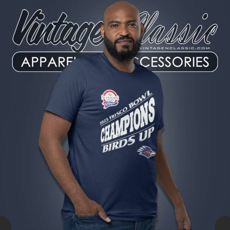 Utsa Roadrunners 2023 Frisco Bowl Champions Birds Up T Shirt Utsa Roadrunners 2023 Frisco Bowl Champions Birds Up T Shirt