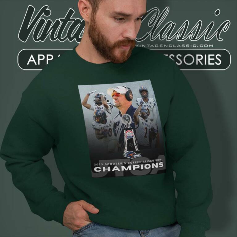 Utsa Roadrunners 2023 Scooters Coffee Frisco Bowl Champions Trophy Sweatshirt Utsa Roadrunners 2023 Scooters Coffee Frisco Bowl Champions Trophy Sweatshirt