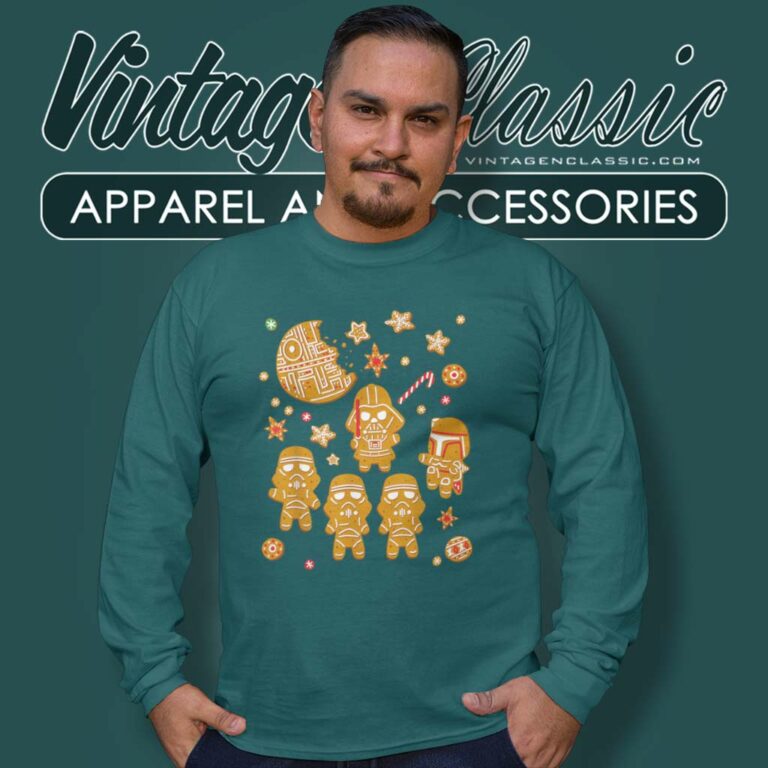 Vader Stormtrooper Gingerbread Cookies Galactic Empire Long Sleeve Tee Vader Stormtrooper Gingerbread Cookies Galactic Empire Long Sleeve Tee