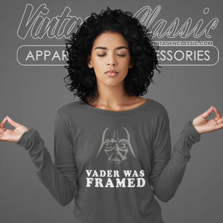 Vader Was Framed Star Wars Long Sleeve Tee Vader Was Framed Star Wars Long Sleeve Tee