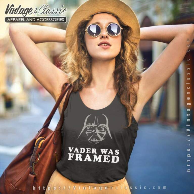 Vader Was Framed Star Wars Tank Top Racerback Vader Was Framed Star Wars Tank Top Racerback