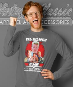 Val Kilmer Iceman 1959 2025 Signature Shirt Long Sleeve Tee
