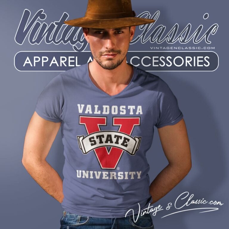 Valdosta State University Logo V Neck TShirt Valdosta State University Logo V Neck TShirt