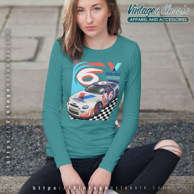 Valvoline Racing Mark Martin 6 Nascar Long Sleeve Tee Valvoline Racing Mark Martin 6 Nascar Long Sleeve Tee