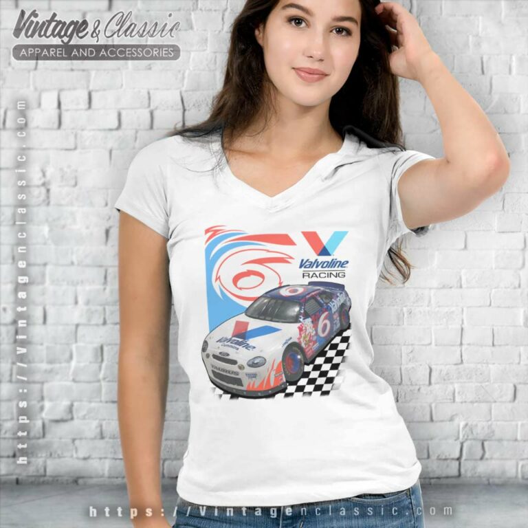 Valvoline Racing Mark Martin 6 Nascar V Neck TShirt Valvoline Racing Mark Martin 6 Nascar V Neck TShirt