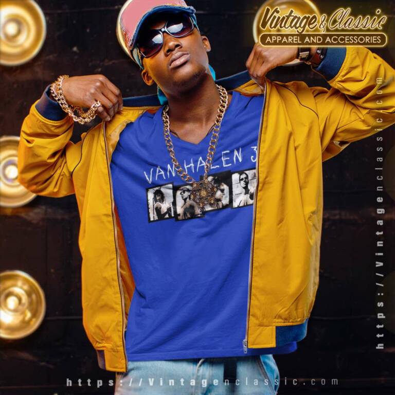 Van Halen 3 World Tour V Neck TShirt Van Halen 3 World Tour V Neck TShirt