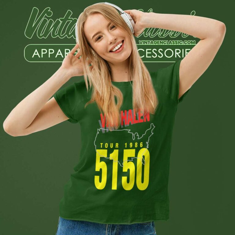 Van Halen 5150 Tour Women TShirt Van Halen 5150 Tour Women TShirt
