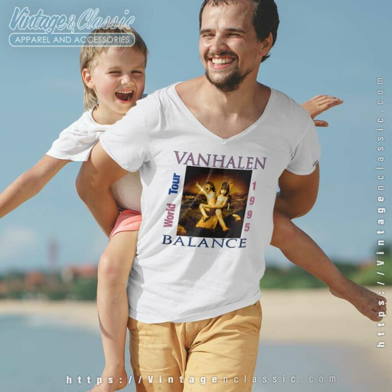Van Halen Balance Tour 1995 V Neck TShirt Van Halen Balance Tour 1995 V Neck TShirt