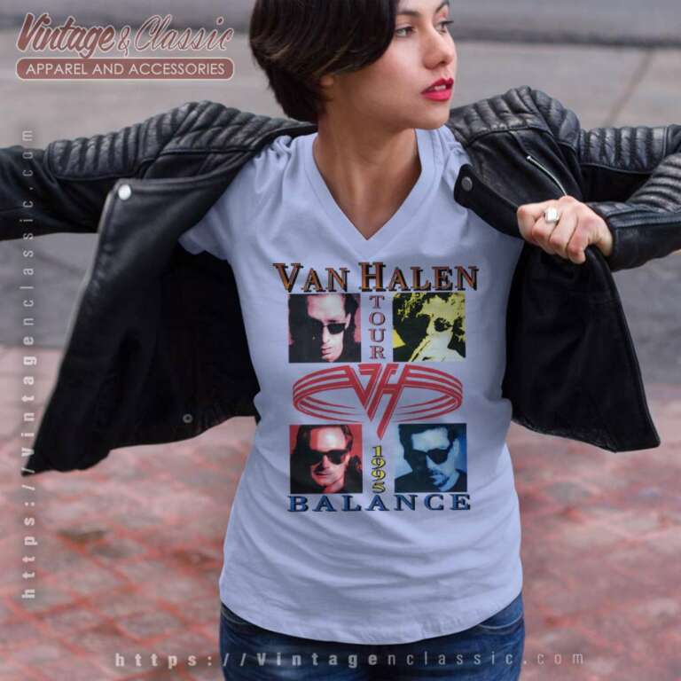 Van Halen Balance Tour 1995 V Neck TShirt Van Halen Balance Tour 1995 V Neck TShirt