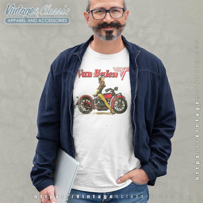 Van Halen Biker Pin Up Long Sleeve Tee Van Halen Biker Pin Up Long Sleeve Tee