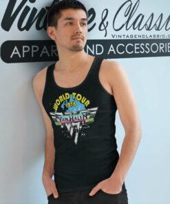 Van Halen Lightning World Tour Shirt 4 Van Halen Lightning World Tour Tank Top Racerback