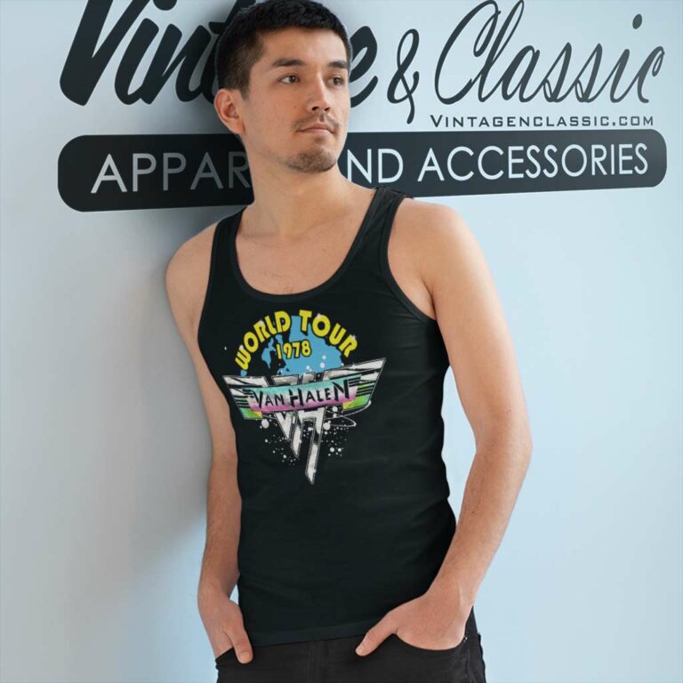 Van Halen Lightning World Tour Tank Top Racerback Van Halen Lightning World Tour Tank Top Racerback