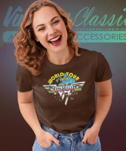Van Halen Lightning World Tour Shirt 6 Van Halen Lightning World Tour Women TShirt