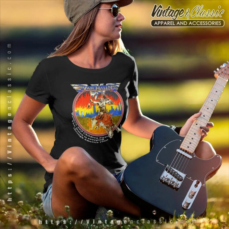Van Halen Shirt 1980 Atomic Punks On Tour Women TShirt Van Halen Shirt 1980 Atomic Punks On Tour Women TShirt
