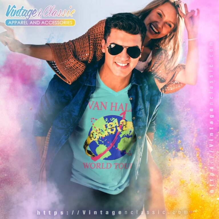 Van Halen Shirt Ou812 World Tour V Neck TShirt Van Halen Shirt Ou812 World Tour V Neck TShirt