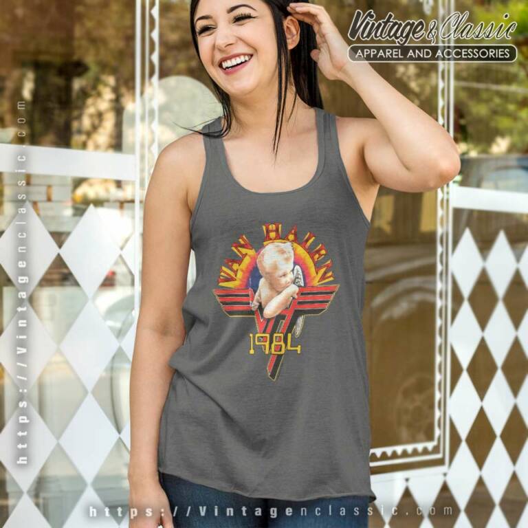 Van Halen Smoking Baby Angel Tank Top Racerback Van Halen Smoking Baby Angel Tank Top Racerback