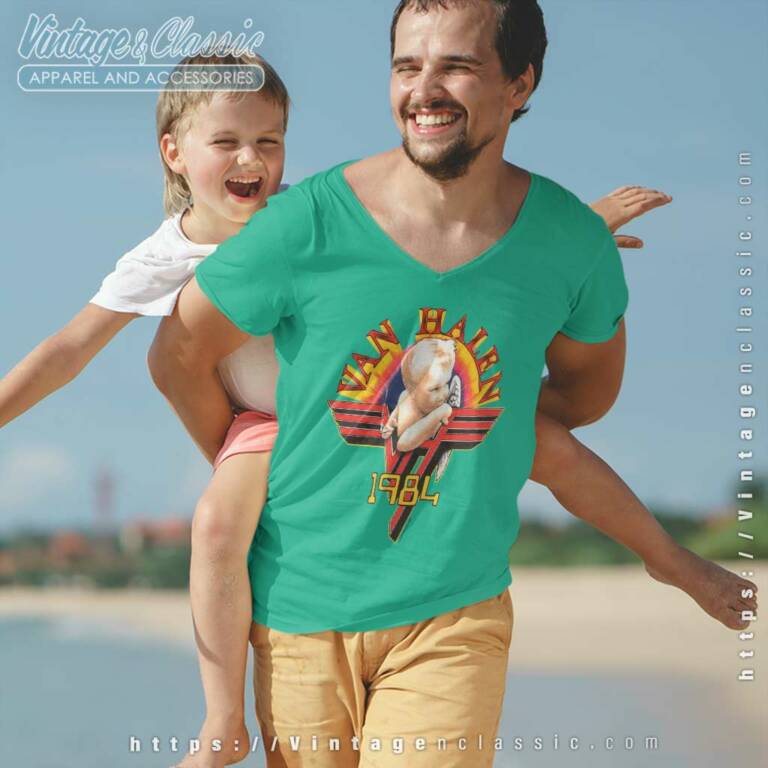 Van Halen Smoking Baby Angel V Neck TShirt Van Halen Smoking Baby Angel V Neck TShirt