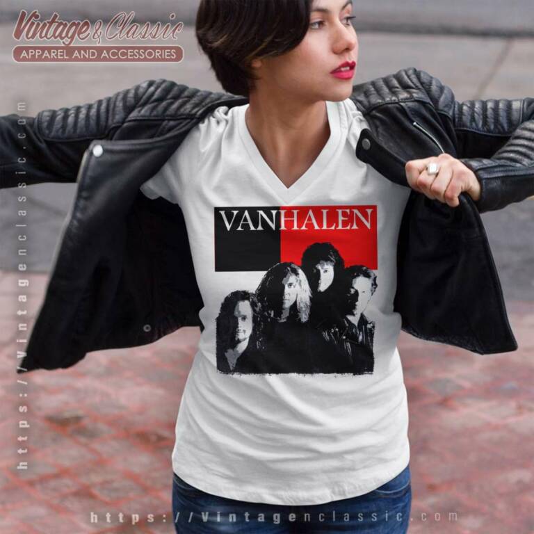 Van Halen Summer 1988 V Neck TShirt Van Halen Summer 1988 V Neck TShirt