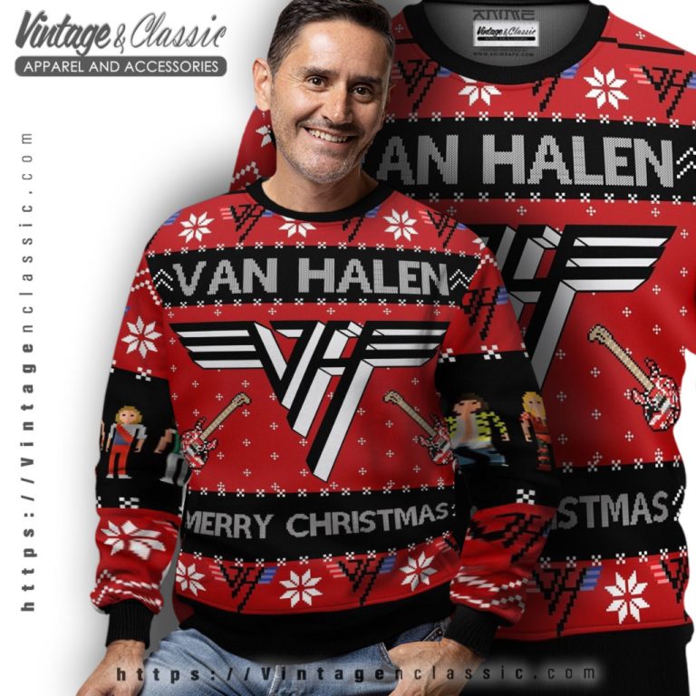 Van Halen Ugly Christmas Sweater Men Ugly Sweater Van Halen Ugly Christmas Sweater Men Ugly Sweater