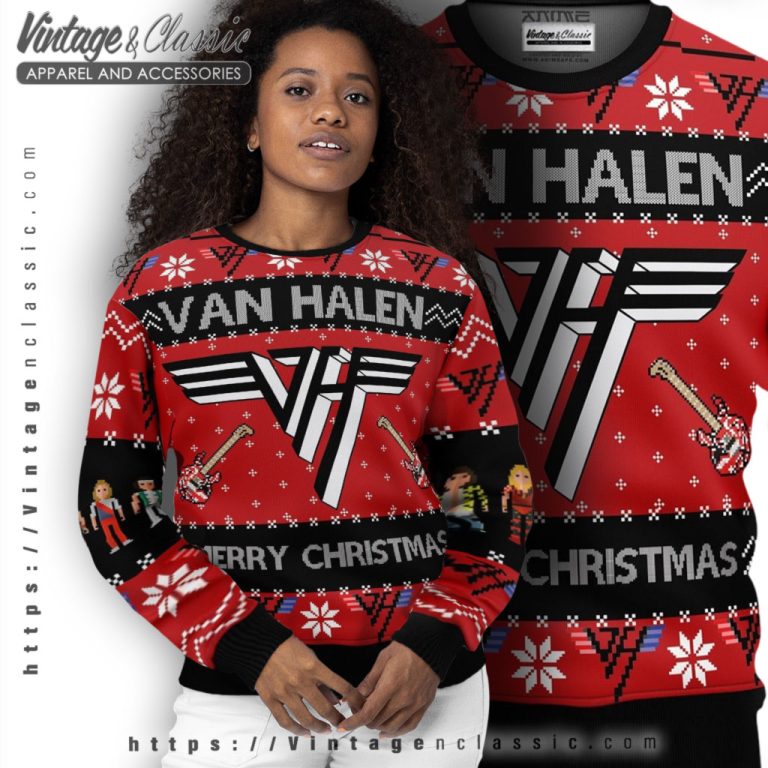Van Halen Ugly Christmas Sweater Women Ugly Sweater Van Halen Ugly Christmas Sweater Women Ugly Sweater