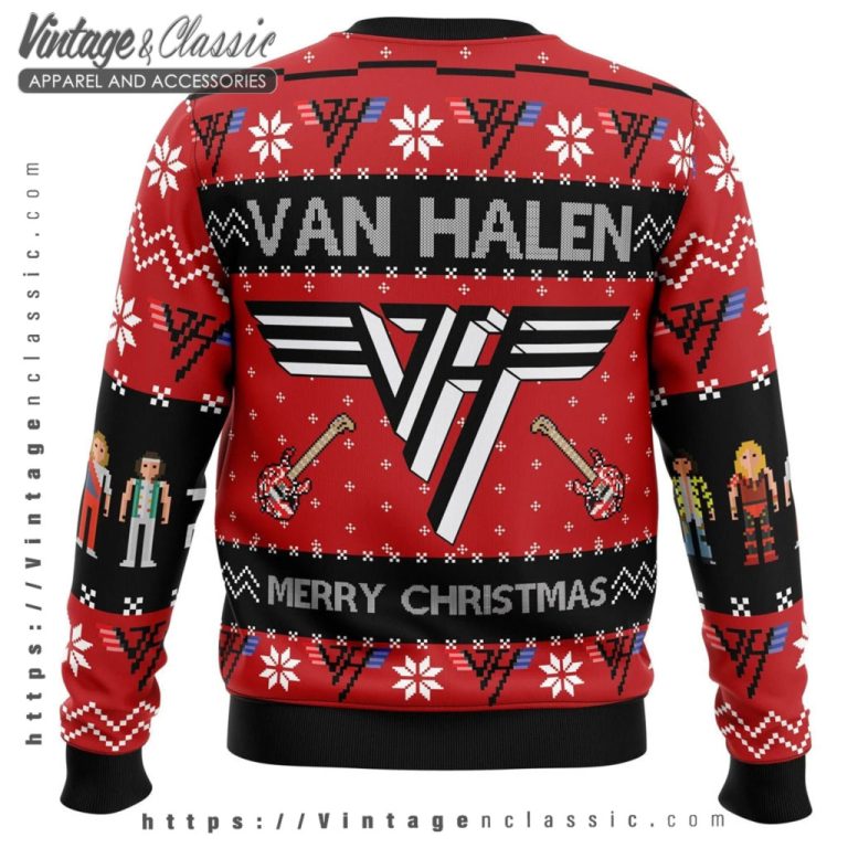 Van Halen Ugly Christmas Sweater back Ugly Sweater Van Halen Ugly Christmas Sweater back Ugly Sweater