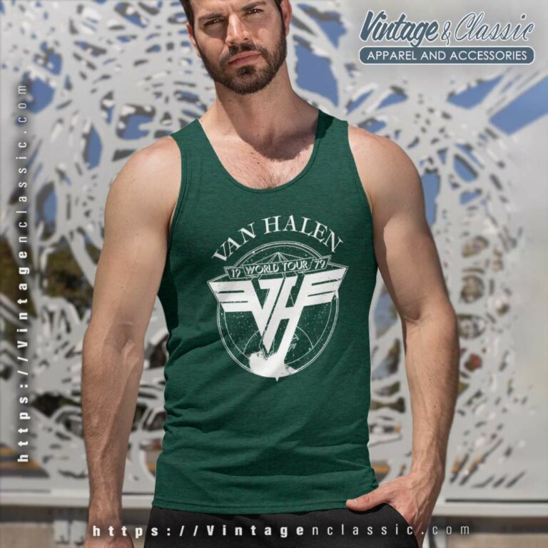 Van Halen World Tour 1979 Tank Top Racerback Van Halen World Tour 1979 Tank Top Racerback