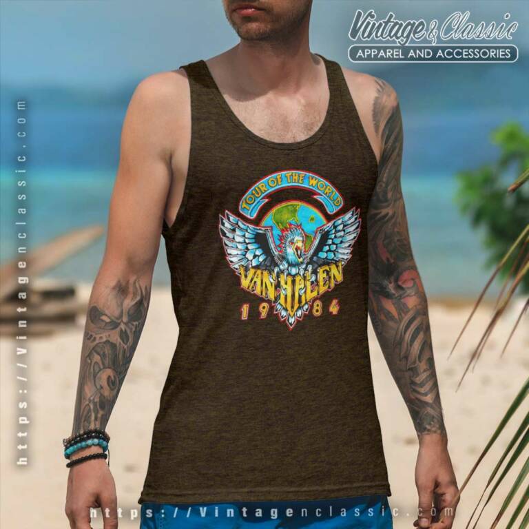 Van Halen World Tour 1984 Tank Top Racerback Van Halen World Tour 1984 Tank Top Racerback
