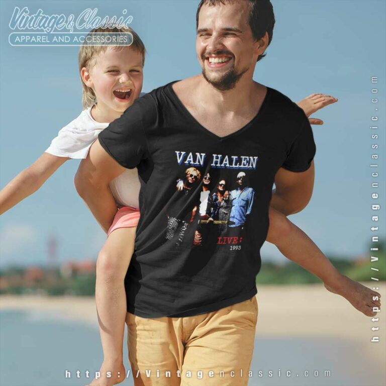 Van Halen World Tour 1993 V Neck TShirt Van Halen World Tour 1993 V Neck TShirt